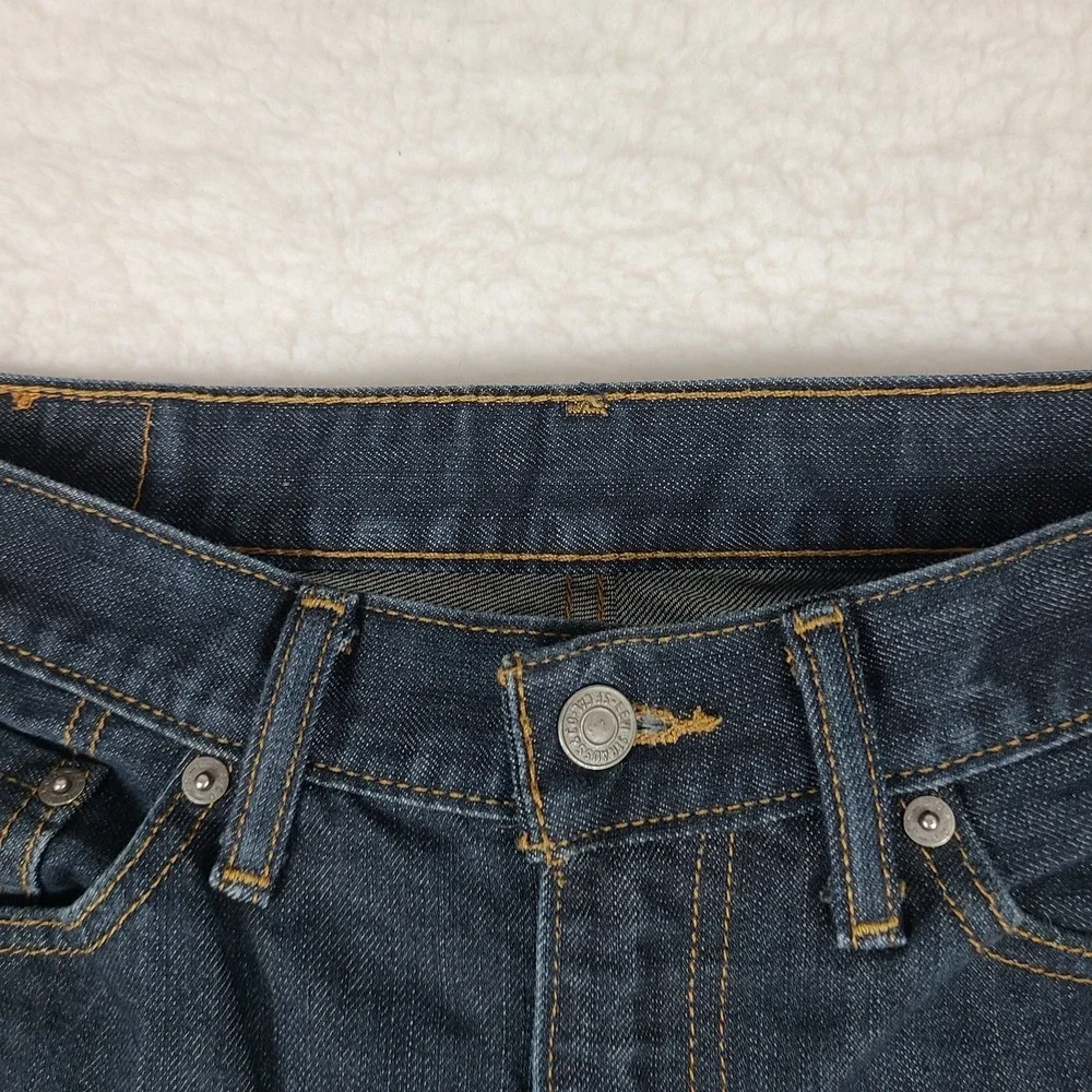 Levi's 514 Jeans Mens‎ 34x34 Blue Regular Fit Straight Leg Dark Wash 100% Cotton